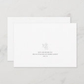 Einfache Hochzeit von Grau und Weiß Dankeskarte (Vorne/Hinten)
