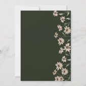 Einfache Hochzeit von Grünblüten Einladung (Rückseite)