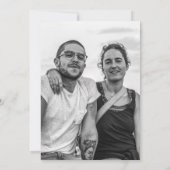 Einfache Hochzeit von Kupfergold-Foto Einladung (Rückseite)