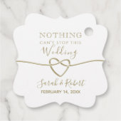 Einfache Hochzeit von Lieben Geschenkanhänger (Rückseite)