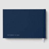 Einfache Hochzeit von Marine und Weiß oder jeder F Gästebuch (Rückseite)