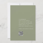 Einfache Hochzeit von Minimalistischem QR-Code für Save The Date (Rückseite)