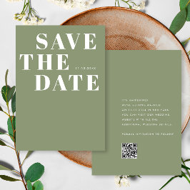 Einfache Hochzeit von Minimalistischem QR-Code für Save The Date