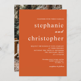 Einfache Hochzeit von Minimalistischen Chic Script Einladung