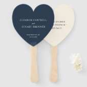 Einfache Hochzeit von Navy Blue und Elfenbein Fächer (Vorne und Hinten)