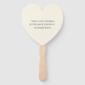 Einfache Hochzeit von Navy Blue und Elfenbein Fächer (Rückseite)