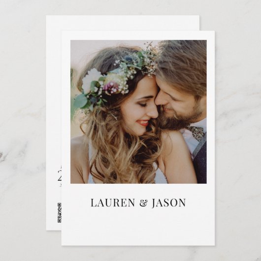 Einfache Hochzeit von QR-Foto mit Echtzeit-Overlay Einladung (Vorne/Hinten)