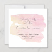 Einfache Hochzeit von Rosa und Gelb Magneteinladung (Vorderseite)