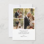 Einfache Hochzeit von Skript-Foto Dankeskarte (Rückseite)