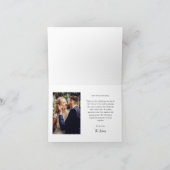 Einfache Hochzeit von Skript-Fotos Dankeskarte (Innenseite)