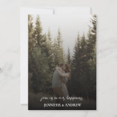 Einfache Hochzeit von Skript-Fotos Einladung (Rückseite)