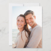 Einfache Hochzeit von Skript-Fotos Save The Date (Rückseite)