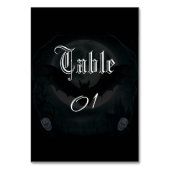 Einfache Hochzeit von Skull-Fleets Tischnummer (Vorderseite)