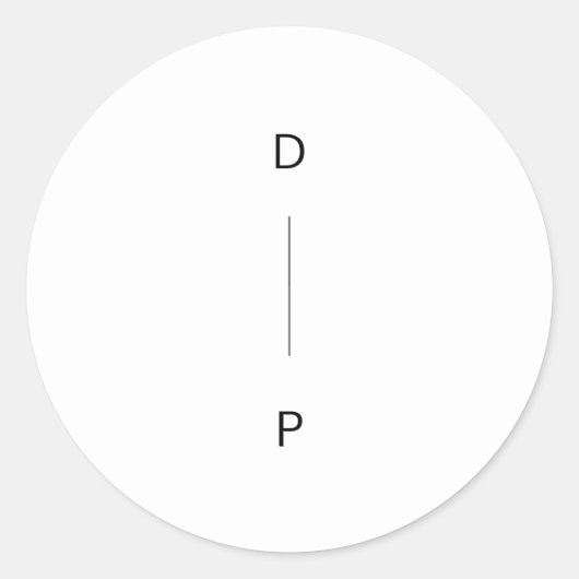 Einfache Hochzeit von vertikalen Einsätzen Runder Aufkleber (Vorderseite)