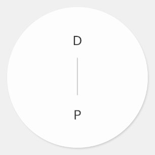 Einfache Hochzeit von vertikalen Einsätzen Runder Aufkleber