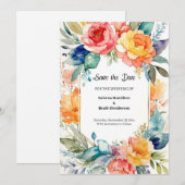 Einfache Hochzeit von Wasserfarben: Das Datum spei Save The Date (Vorne/Hinten)