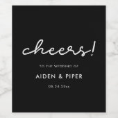 Einfache Hochzeit Weinetikett (Einzelnes Label)