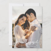 Einfache Hochzeit Wir sind Verlobt, Verheiratetes  Einladung (Vorderseite)