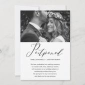 Einfache Hochzeitaufschiebung Neues Foto Ankündigung (Vorderseite)
