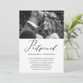 Einfache Hochzeitaufschiebung Neues Foto Ankündigung (Stehend Vorderseite)