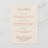 Einfache Hochzeiten im Herbst Begleitkarte (Vorderseite)