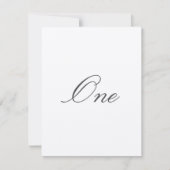 Einfache Hochzeiten-Tischnummern Einladung (Vorderseite)