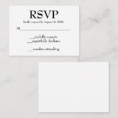 Einfache Hochzeitkarten für UAWG Begleitkarte (Vorne/Hinten)