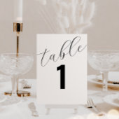 Einfache Hochzeitkarten-Tischnummer Einladung