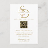 Einfache Hochzeitmonogramm Hochladen Foto QR Code Begleitkarte (Vorderseite)
