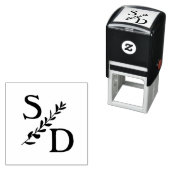 Einfache Hochzeitmonogramm mit Initialen Permastempel (Beispiel)