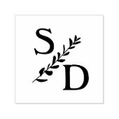 Einfache Hochzeitmonogramm mit Initialen Permastempel (Design)