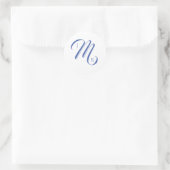 Einfache Hochzeitmonogramm Runder Aufkleber (Tasche)
