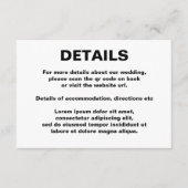 Einfache HochzeitQR-Code Begleitkarte (Vorderseite)