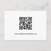 Einfache HochzeitQR-Code Begleitkarte (Rückseite)