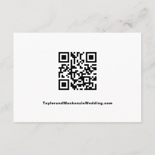 Einfache HochzeitQR-Code Begleitkarte (Rückseite)