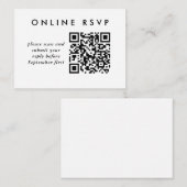 Einfache HochzeitQR Code Online-UAWG Begleitkarte (Vorne/Hinten)