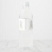 Einfache Hochzeits Champagnergläser Wasserflaschenetikett (Rückseite)