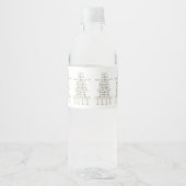 Einfache Hochzeits Champagnergläser Wasserflaschenetikett (Vorderseite)