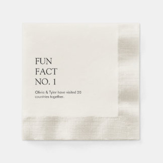 Einfache Hochzeits-Fun-Fact-Papier-Serviette Serviette