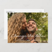 Einfache Hochzeitsaktualisierung Ändern Sie das Da Postkarte (Vorne/Hinten)