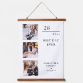 Einfache Hochzeitscouch 3 Foto Wandteppich Mit Holzrahmen (Vorderseite)