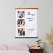 Einfache Hochzeitscouch 3 Foto Wandteppich Mit Holzrahmen (Schlafzimmer)