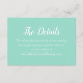 Einfache Hochzeitsdetails im maritimen Stil Begleitkarte (Vorderseite)