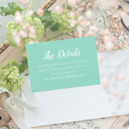 Einfache Hochzeitsdetails im maritimen Stil Begleitkarte