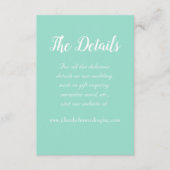 Einfache Hochzeitsdetails im maritimen Stil Begleitkarte (Vorderseite)