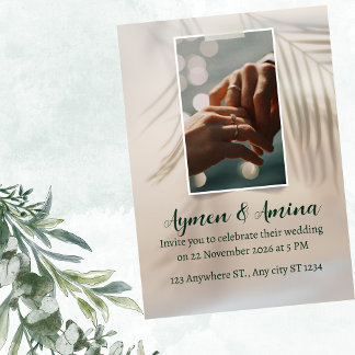 Einfache Hochzeitseinladung Ankündigung