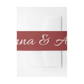 einfache Hochzeitseinladung Bauchbands Einladungsbanderole (Vorderseite Beispiel)