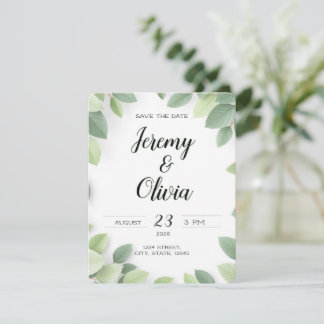 Einfache Hochzeitseinladung 'Datum speichern'
