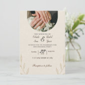 Einfache Hochzeitseinladung Einladung (Stehend Vorderseite)