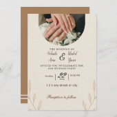 Einfache Hochzeitseinladung Einladung (Vorne/Hinten)